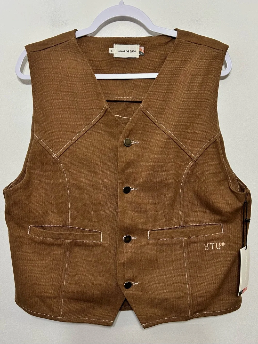 New! Honor The Gift HTG Panther Mascot Workwear Streetwear Vest Mens Size Large